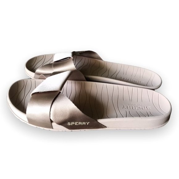 Sperry Shoes - Sperry Rose Gold Criss Cross Slide Sandals Women’s Sz. 11